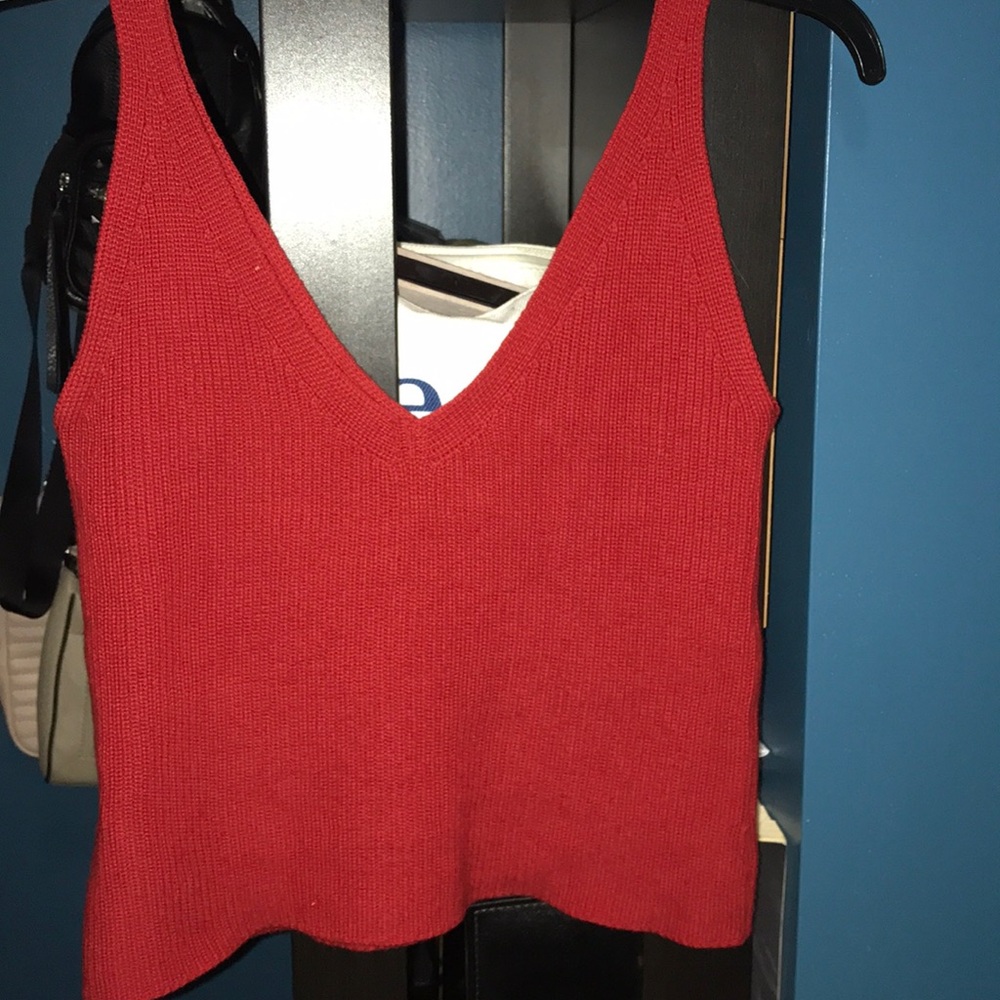 Red knit Top